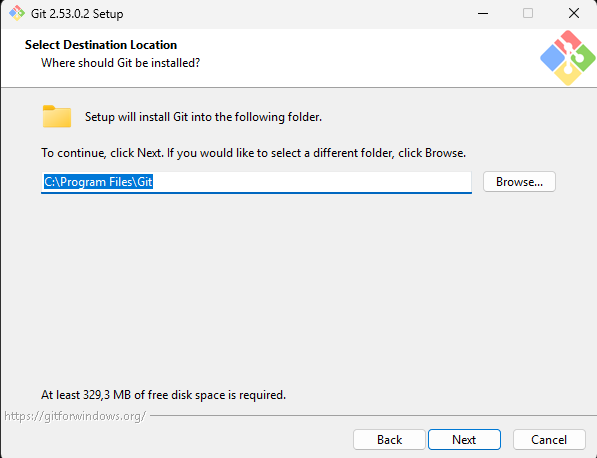 Instalacja Git - ekran licencji