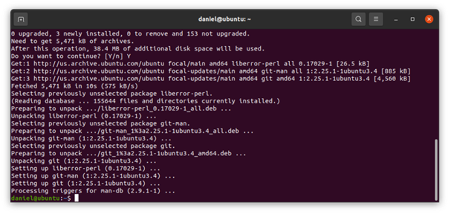 Instalacja Git na Linux - terminal